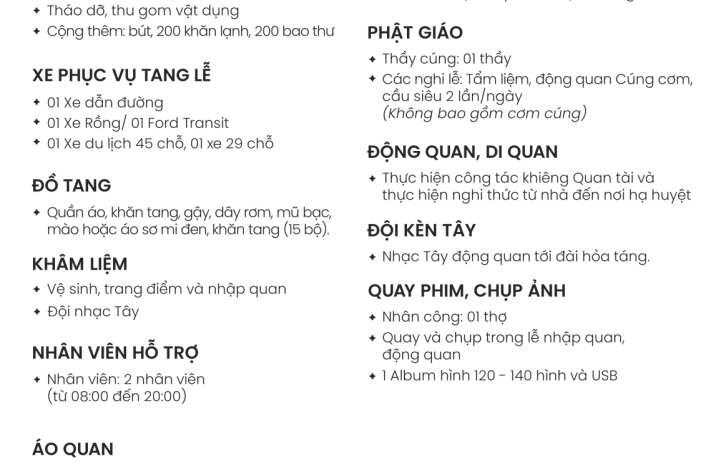 GÓI HỎA TÁNG 